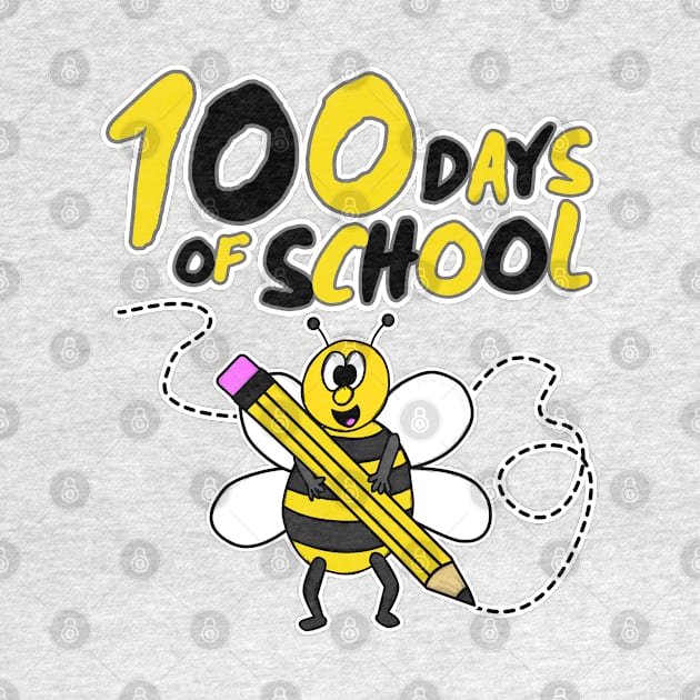 100 Days Of School Bee Wildlife Kindergarten 2022 by doodlerob